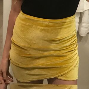 Tobi Velvet Skirt with side slit